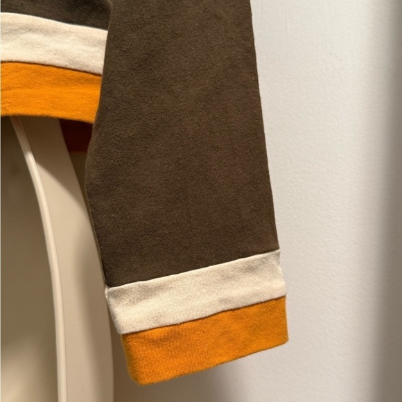 Philosophy of Paek Long Sleeve Brown Stripe Crop Top Medium - Picture 9 of 15